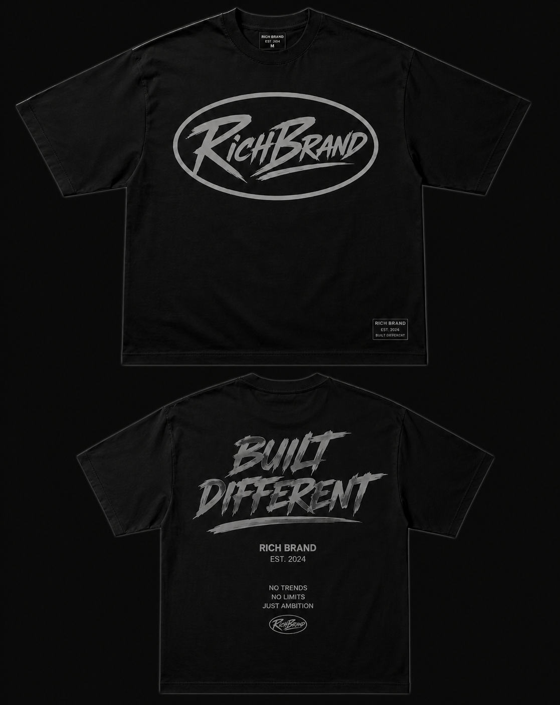 RichBrand Built Different Tee [BLACK]